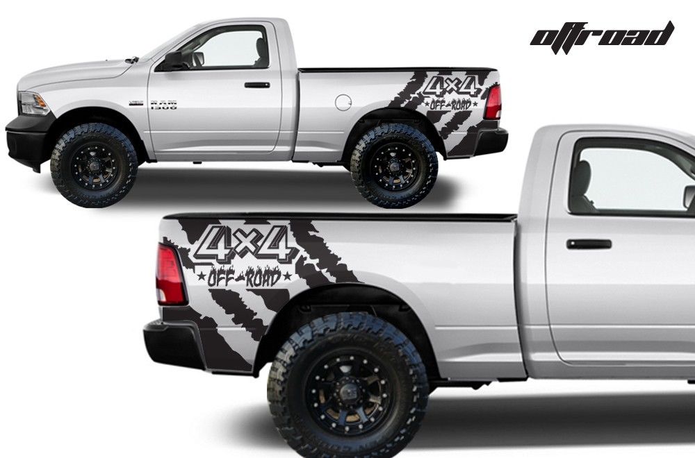 Custom 4x4 Off Road Shred Body Graphics Decal Kit